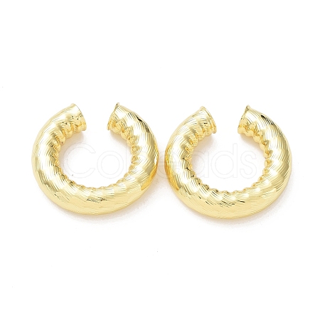 Rack Plating Brass Cuff Earrings for Women EJEW-G352-09G-1