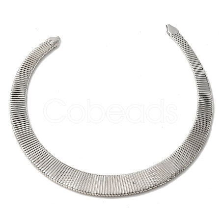 Iron Open Cuff Snake Chain Choker Necklaces for Women NJEW-M085-05P-1