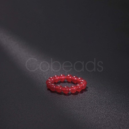 Natural Jade Stretchy Finger Rings FS-WG01730-33-1