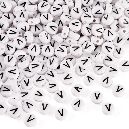 500Pcs Acrylic Beads SACR-TA0001-55V-1