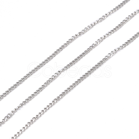 Tarnish Resistant 304 Stainless Steel Curb Chains CHS-D033-02P-02-1