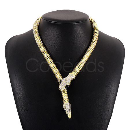 Alloy Popcorn Chain Necklaces NJEW-Z020-01B-LG-1