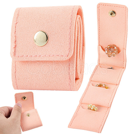 1Pc PU Leather Jewelry Rolls ABAG-CL0001-43B-1