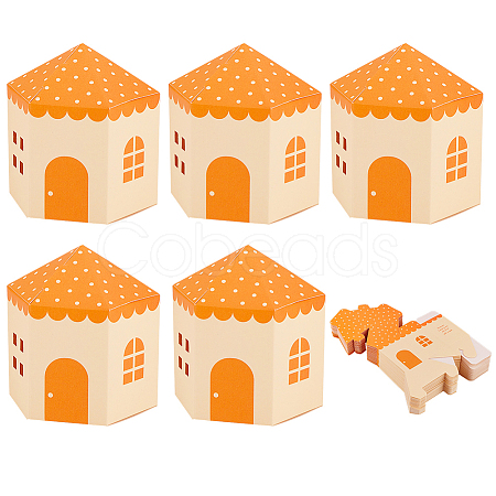 Paper Small House Gift Boxes CON-WH0088-55B-1