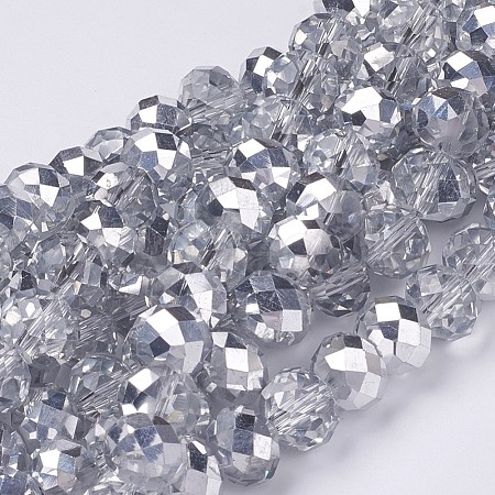Electroplate Glass Bead Strands GR10MMY-07S-1
