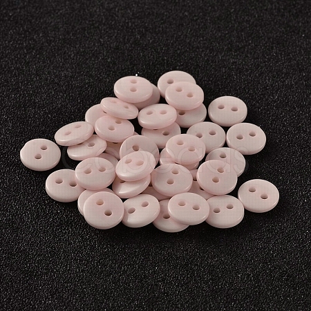 2-Hole Flat Round Resin Sewing Buttons for Costume Design BUTT-E119-24L-16-1