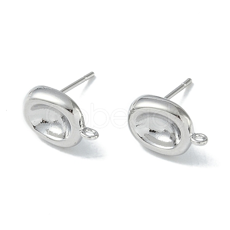 Brass Stud Earring Findings EJEW-H006-01P-1