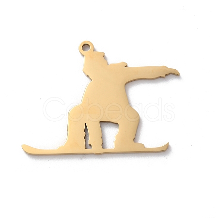 304 Stainless Steel Pendants STAS-S149-06G-1