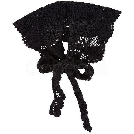 Polyester Knitted Triangle Headscarf AJEW-WH20072-69C-1