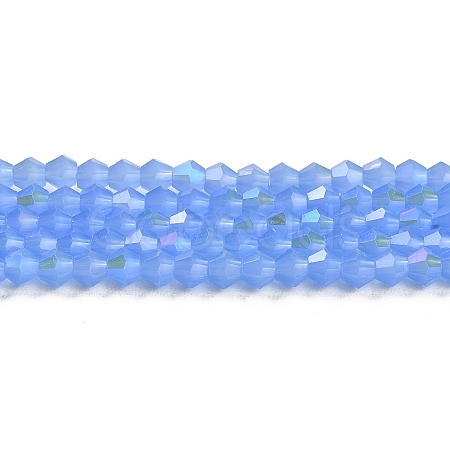 Imitation Jade Electroplate Glass Beads Strands GLAA-F029-J4mm-D04-1