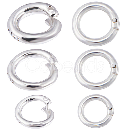 9Pcs 3 Size 925 Sterling Silver Twister Clasps STER-BBC0001-76-1