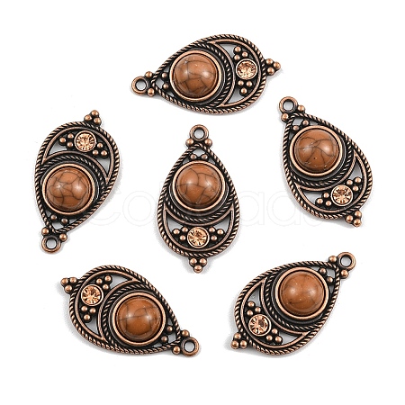 Bohemian Dyed Synthetic Turquoise Pendants FIND-YWC0003-02AB-01-1