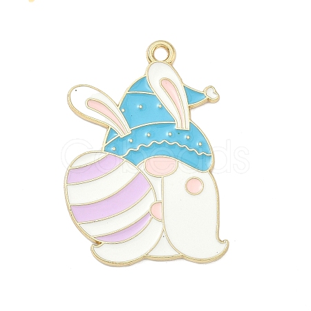 Easter Alloy Enamel Pendants ENAM-I082-02G-06-1