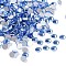 Glass Flat Back Rhinestone, Grade A, Back Plated, Faceted, Half Round, Light Sapphire, 3.8~4mm, about 1440pcs/bag