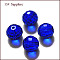 K9 Glass, Imitation Austrian Crystal Beads, Grade AAA, Faceted(96 Facets), Round, Blue, 8mm, Hole: 0.9~1mm