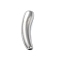 Non-Tarnish 04 Stainless Steel Tube Beads, Curved Tube, Stainless Steel Color, 20x6mm, Hole: 1.4mm