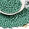 Baking Painted Glass Seed Beads, Bicone, Sea Green, 4.5x4mm, Hole: 1mm, about 5232pcs/pound