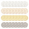 ARRICRAFT 48Pcs 4 Colors Brass Charms, Textured, Flat Round Charm, Mixed Color, 10x0.4mm, Hole: 0.9mm, 12pcs/color