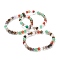 Natural Mixed Stone Beaded Stretch Bracelets, Round, Beads: 6~6.5mm, Inner Diameter: 2-1/4 inch(5.55cm)