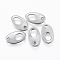 Tarnish Resistant 201 Stainless Steel Chain Tabs, Chain Extender Connectors, Oval, Stainless Steel Color, 12x7x0.8mm, Hole: 1.2mm