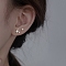 Alloy Earrings for Women, with 925 Sterling Silver Pin, Star, 8.8mm