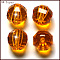 K9 Glass, Imitation Austrian Crystal Beads, Grade AAA, Faceted, Round, Orange, 10mm, Hole: 0.9~1mm