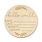 Wooden Hello World Baby Photo Props, Birth Announcement Plaques, Wooden Growth Milestone Signs, Flat Round, 9.9x0.3cm