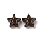 Spray Painted Alloy Beads, Star, Coffee, 7x7.5x3.2mm, Hole: 1.2mm