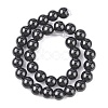 Synthetic Black Stone Beads Strands G-G088-6mm-3