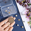 12Pcs 2 Colors Brass Friction Ear Nuts KK-BBC0014-79-3