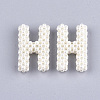 Handmade ABS Plastic Imitation Pearl Woven Beads FIND-T039-18-H-2