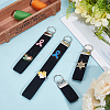 4Pcs 4 Styles Felt Keychain Clasps FIND-GF0009-67-4