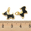 Brass Enamel Charms KK-E093-01G-02-3