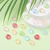 35Pcs Transparent Spray Painted Glass Beads GLAA-YW0001-66-5