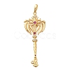 Brass Micro Pave Cubic Zirconia Big Pendants X1-KK-B147-04G-08-1
