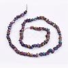 Electroplated Natural Pyrite Bead Strands G-G673-03D-2