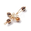 4Pcs 4 Styles Natural Tiger Eye Pendants PALLOY-TA00326-03-4