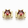 Brass Micro Pave Cubic Zirconia Cabochons KK-S061-48G-E-NR-1
