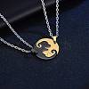 Valentine's Day 201 Stainless Steel Dog Puppy Puzzle Couple Necklaces for Women Men WGE4B3D-01-1