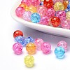 Transparent Crackle Acrylic Beads X-CACR-R008-8mm-M-1