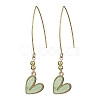 Alloy Heart with Acrylic Beaded Dangle Earrings EJEW-JE05348-2