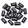 Opaque Spray Painted Acrylic Beads MACR-N008-23B-1