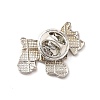 Dog Enamel Pin with Brass Butterfly Clutches JEWB-A006-01C-2
