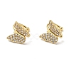 Clear Cubic Zirconia Butterfly Cuff Earrings EJEW-G295-15G-1