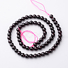 Natural Garnet Round Bead Strands G-N0120-46-6mm-2