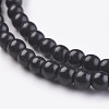 1 Strand Dyed Black Round Synthetic Turquoise Beads Strands X-TURQ-G106-4mm-02C-3