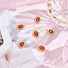 6Pcs Brass Enamel Pendants KK-BBC0019-83-4