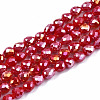 Opaque Glass Beads Strands X-EGLA-T008-16I-1