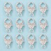 Tibetan Style Heart Lobster Claw Clasps K08Y0021-1