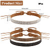 3Pcs 3 Colors Velvet Adjustable Hat Band AJEW-CA0004-15-2